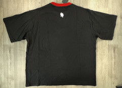 NWT Homme Femme Chateau Monaco T Shirt Black Red Crew Neck Heavy Cotton XXL