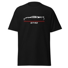 GT40 Vintage Gulf Racing Blue Mid Engine Hypercar Graphic Tee T-Shirt Gift