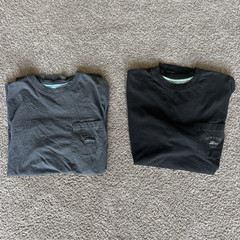 Tommy Bahama Relax Men’s Pima Cotton Pocket Marlin Logo Tee L Lot 2 Gray/Black