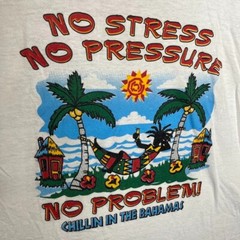 Unbranded Tshirt Men’s XL White No Stress Bahamas Made Vintage Beach 90s