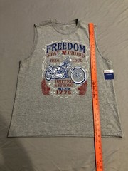 Way To Celebrate! Patriotic Men’s Graphic Muscle T-Shirt Size M