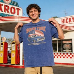 Mens Vintage Wash T Shirt Custom Front Back Print Personalized Photo Text Tee
