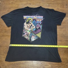 WWE WrestleMania VI Ultimate Warrior Macho Man Graphic Tee Men’s 2XL Black