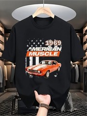 1969 Retro American Muscle Car Graphic T-Shirt Vintage Classic Car Lover Tee