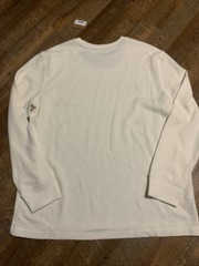 NEW Eddie Bauer Mens XL Waffle Knit Ivory Thermal Long Sleeve Crewneck Shirt