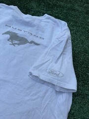 Ford Mustang Boss 302 White T-Shirt XL Promo Tee Muscle Car Graphic Tee Flaw