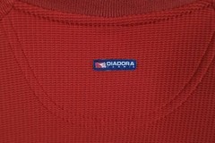 Vintage 90s Diadora Mens XL Spell Out Thermal Waffle Knit Soccer Jersey Football