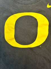 Nike The Nike Tee Oregon Ducks O Logo Men’s Cotton Crewneck T-Shirt XL Black