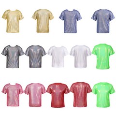 Men’s Blouse Travel Tops Workout T-shirt Round Neck Shirts Training Costume