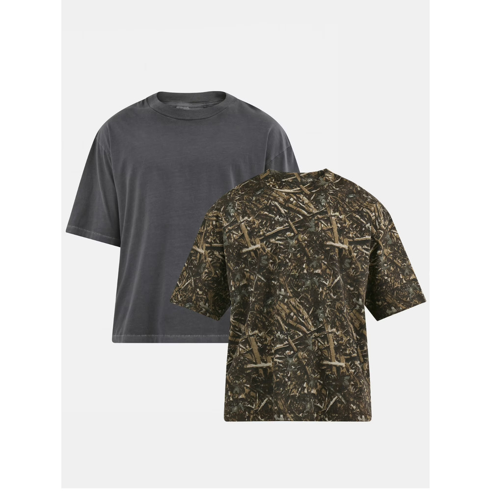 Men’s No Boundaries Boxy Cropped Tee, 2-Pack Size M 38-40