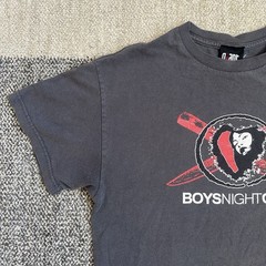 Vintage Boys Night Out Pop Punk Gray Sun Faded Giant Tag Tee Size Medium Unisex