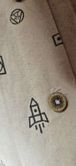 Lawless Apparel Raw Cotton Space Invaders AOP Handmade In Peru Mens S/S Sz L