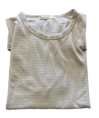 Marine Layer Mens Pattern Textured Stripe Tee Beige Small Pilling On Back Bottom