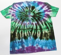 Tie Dye T-Shirt Adult L Green Radioactive Spider Gildan Softstyle Short Sleeve