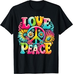 Hippie Peace Sign Love Tie Dye Hippie T-Shirt