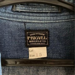 PHIGVEL Denim Shirt Blue/Navy Long Sleeve Size S