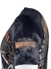 Affliction Men’s T-Shirt AC OUTBACK Skull Biker Black Tattoo S-5XL