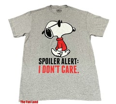New Peanuts Charlie Brown Snoopy Spoiler Alert I Don’t Care Men’s T-Shirt