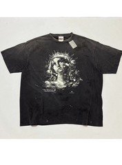 Stedman Men’s XL Black Cotton Crew Neck Short Sleeve Jesus Graphic T-Shirt