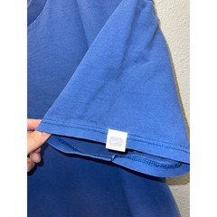 Nike Blue Blank Shirt Y2K Swoosh Just Do it Short Sleeve Long Length Tee 2000s L