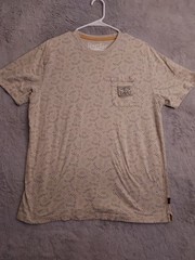 Howler Bros Shirt Mens Large Southwestern Graphic Geometric Tan Crew Neck EUC L