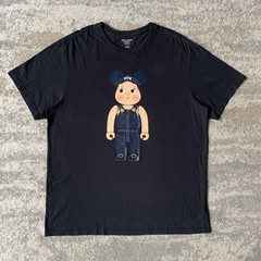 Lee Jeans X Bearbrick Collab T-Shirt Black Large Buddy Lee Graphic Medicom Toy