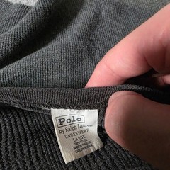 Polo Ralph Lauren Mens M/L Thermal Shirt Bundle Purple Gray Charcoal Waffle Knit