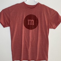 M&M Red Candy Graphic T-Shirt XL Cotton Poly Blend EUC