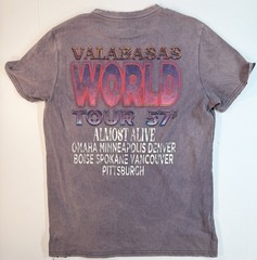 Valabasas Almost Alive World Tour T Shirt Mens Small Gray Graphic Skull