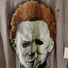 HALLOWEEN II Michael Myers Halloween Face T-Shirt Gray M New with Tag