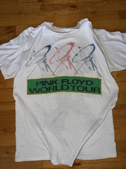 HANDTEX Pink Floyd World Tour White Graphic Print Crew Neck T-Shirt One Size