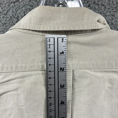 Ralph Lauren Button Up Shirt Mens Large Blake Fit Cotton Beige Pony