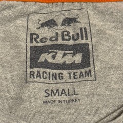 Red Bull KTM Racing Team Graphic T Shirt Men’s Small Gray Short Sleeve