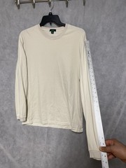 J Crew Shirt Men XL Beige Oarsman Relaxed Long Sleeve Tee Crew Workwear Outdoor