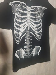 Skeleton Ribcage Tshirt Way To Celebrate Halloween Costume Pullover Top Medium