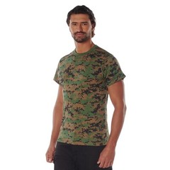 Rothco Mens Woodland Digital Camo Short Sleeve T-Shirt