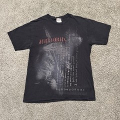 VTG Y2K Kurt Cobain Nirvana The End of Music Lyrics T-Shirt “Black” 2008 Medium