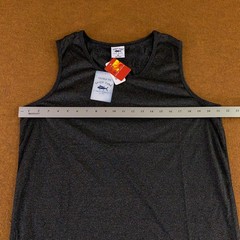 Spicy Tuna Mens Size Medium Charcoal Heather UPF 40+ Breathable Tank Top NWT