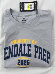Under Armour Glendale Prep Football 2025 T-Shirt Men M Gray Athletic NWT