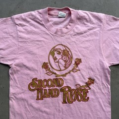 Vintage 90s Fruit Loom Second Hand Rose Mens M Shirt Pink USA Single Stitch