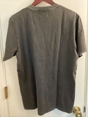 ODAAT 100% Organic Cotton Washed Black Short Sleeve Shirt Size Medium NWT