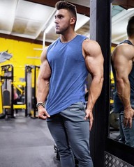 Men’s Comfortable Sleeveless Training Tee Mesh Basketball Tank Tops Muscle Bo…