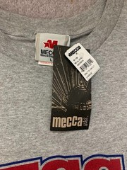 Mecca USA Vintage Y2K Hip Hop Varsity Script Graphic Tee Gray Size L NWT