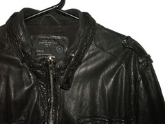 Men’s All Saints COERCE LEATHER SHIRT jacket overshirt XL (ref56) £149.99!!!!!