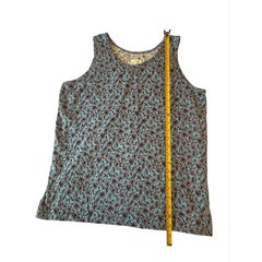 Kenneth Cole Men’s Floral Print XL Tank Top – Blue & Green 95% Cotton 5% Spandex