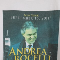 Vintage Y2K Andrea Bocelli Live in Central Park 2011 Concert Poster T-shirt XL