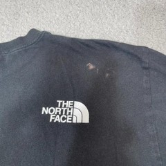 The North Face Shirt Mens Large Black Flag Graphic Logo Crewneck 100% Cotton