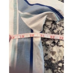 Hollister Mens Blue White Vertical Stripe Embroidered Logo Cotton T-Shirt L