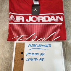 VTG Jordan Shirt Mens Medium Red Air Jordan Flight Graphic T-Shirt Tee 2006