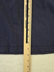 US Polo Assn Thermal Waffle Knit Shirt Mens Sz Medium Navy Blue Red Pony Preppy